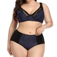 thumbnail image 1 of GaThRRgYP Bras for Women Clearance Women Yoga Sports Front Closure Extra-Elastic Breathable Lace Trim Bra Underwear Set, 1 of 6