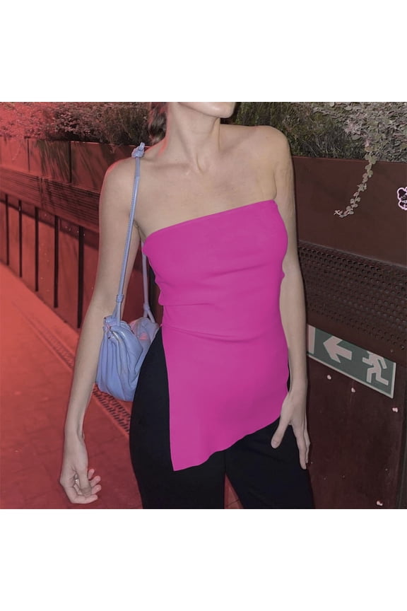 Bras for Women GaThRRgYP Fashion Women's Split High Elastic Wool Fabric Slim Sexy Bra Top