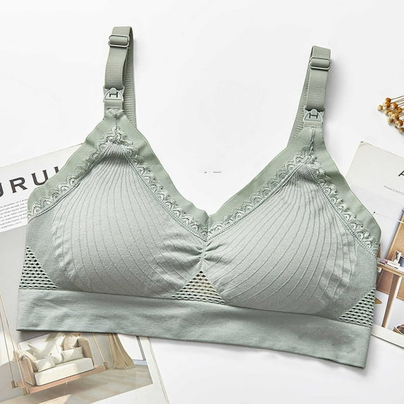 GaThRRgYP Bras for Women GaThRRgYP Maternity Pregnancy Seamless Breastfeding Bras No Underwire Breathable Lace Breastfeding Underwear