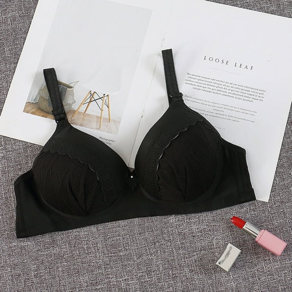 GaThRRgYP Bras for Women GaThRRgYP Woman's Solid Color Comfortable Hollow Out Perspective Bra Underwear No Rims