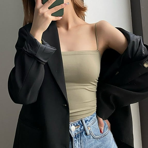 GaThRRgYP Bras for Women GaThRRgYP Women's Sexy Tank Top Padded Shape Women Camisole Feminino Top