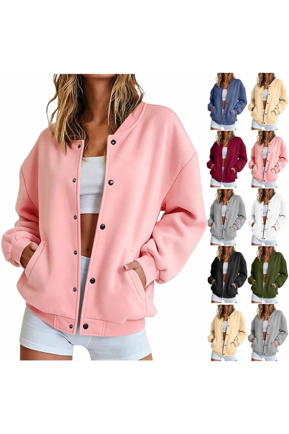 Cardigan Sweaters for Women Plus Size Women's Fashion Casual Loose Button Up Long Sleeved Off Shoulder Sleeve Color Blocked Cardigan Top Wine S
