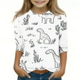 thumbnail image 1 of GaThRRgYP Children's and Girls Plus Size$5,Children's Graffiti Printed Sleeve Round Neck Children's Top Hoodie White#10 7 Years, 1 of 5