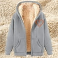 thumbnail image 1 of GaThRRgYP Coats under $10.00 Plus Size,Womens Jackets Lightweight,Women's Long Hoodies Tunic Winter Warm Fleece Lined Zip Up Hooded Sweatshirt Jacket Coat Gray XXXL, 1 of 4