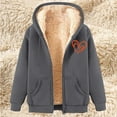 thumbnail image 1 of GaThRRgYP Coats for Women Plus Size,Womens Outwear Jackets Winter Fashion 2025,Women's Long Hoodies Tunic Winter Warm Fleece Lined Zip Up Hooded Sweatshirt Jacket Coat Dark Gray M, 1 of 4