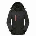 thumbnail image 1 of GaThRRgYP Coats for Women Winter,Jackets for Men,Women's Solid Color Fashion Three Heating Thickened Hooded Charge Coat Black XXL, 1 of 3