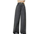 thumbnail image 1 of GaThRRgYP Girls Bootcut Jeans,Girls' Cowboy Wide Leg Pants New Product Girls' Middle and Large Children's Korean Edition Casual Pants Pants Blue 12 Years, 1 of 3