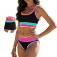 thumbnail image 1 of GaThRRgYP Girls One Piece Swimsuits,Women's 2026 Spring Fashion Conservative Solid Color Skirt Style Split Joint Swimsuit Set Multicolor XL, 1 of 6