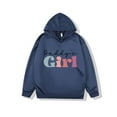 thumbnail image 1 of GaThRRgYP Going Out Tops for Women,Women's Short Sleeve Summer Tops,Girls' Long Sleeved Hooded Top Medium and Large Children's and Comfortable Hoodie Navy 7 Years, 1 of 3