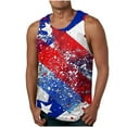 thumbnail image 1 of GaThRRgYP Men's Independence Day Printed Vests Sleeveless Round Neck T-shirt Tank Tops Red SMen's Sleeveless Tank Top,Mens Tops Slim Fit, 1 of 7