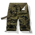 thumbnail image 1 of GaThRRgYP Mens Capris Long Shorts,Men Casual Camouflage Zipper Button Pockets Cropped Cargo Shorts, 1 of 3