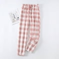 thumbnail image 1 of GaThRRgYP Pants for Women,Fashion Women Comfortable Casual Lace Pocket Pajama Pants Winter Lattice Printed Full Length Pants, 1 of 7