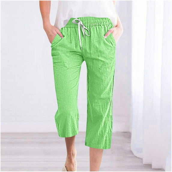 GaThRRgYP Womens Jeans Under $10, Women's Fragrant Solid Color Loose Women Fashion Drawstring Pants Pants Pockets