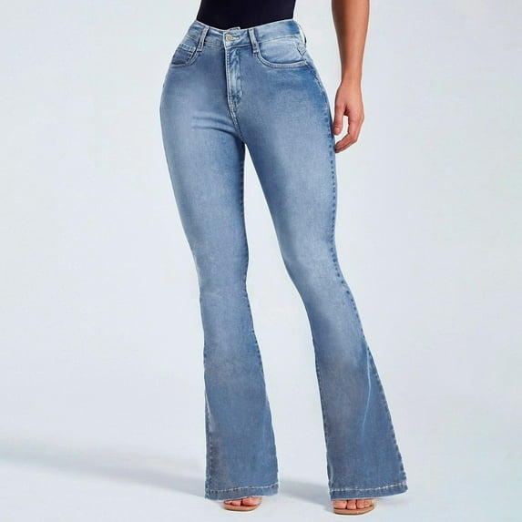 GaThRRgYP Pants for Womenunder $7,Women Color Metal Button Gradient Washed Trousers