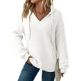 thumbnail image 1 of GaThRRgYP Plus Size Shirt for Women Winter,Women Sweatshirt Zip Up Hoodie Fall Fashion Long Sleeve Jackets Winter Clothing Outfits White XXL, 1 of 8