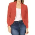 thumbnail image 1 of GaThRRgYP Short Sleeve Cardigan for Women,Women's 3/4 Sleeve Cropped Cardigans Sweaters 2025,Women Casual Fashion Long-sleeved Cardigan Jacket Coat Outerwear Orange L, 1 of 5