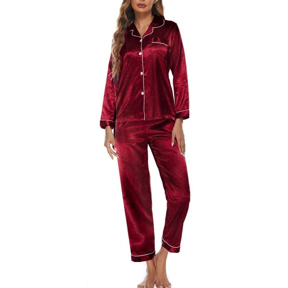 GaThRRgYP Sleepwear for Women Plua Size,Womens Fashion Home Wear Pajamas Women Two-Piece Suit Long Sleeve Pants Pajama Set Homewear