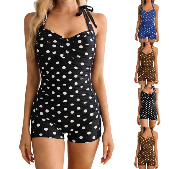 GaThRRgYP Sleeveless One Piece Swimsuit with Full Back Coverage,Women's Swimsuits V Neck Bathing Suit for Women Swimsuits Black S