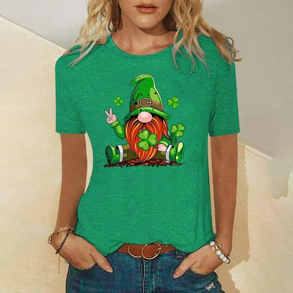 Black*Friday Clearance under $5 GaThRRgYP Spring Tops for Women 2025,Womens Tops Short Sleeve Cotton,Women's Fashion Tops Funny Printe Casual Fit Tee Blouse Print Shirt