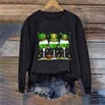 thumbnail image 1 of Black·Friday·Deals Clearance GaThRRgYP Spring Tops for Women,Women's Summer Casual Tops Round Neck,Women's Round Neck St. Patrick's Day Printed Long Sleeved Top Sweatshirts, 1 of 4