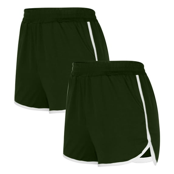 LEBONYARD Women's Shorts Wide Leg,Women's Shorts for a Casual Stroll,,2PCS Solid Color Shorts for Women Casual Loose Comfy Elastic Waist Yoga Athletic Short Pants Trendy Beach Shorts