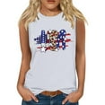 thumbnail image 1 of GaThRRgYP Summer Tops,Plus Size Tank Tops for Women,Womens Tank Tops Independence Day Graphic Tank Tops Summer Loose Tanks Music Vacation Tank White L, 1 of 4