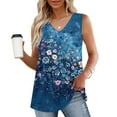thumbnail image 1 of GaThRRgYP Summer Tops for Girls,Fashion Women's Spring/Summer Solid Color Casual V-neck Sleeveless Top Tank Top Multicolor XL, 1 of 7