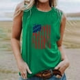 thumbnail image 1 of GaThRRgYP Summer Tops for Women,Womens Loose Tank Tops Summer Sleeveless,Women's Independence Day Printed Round-neck Tank Tops Loose Tops Green XL, 1 of 4