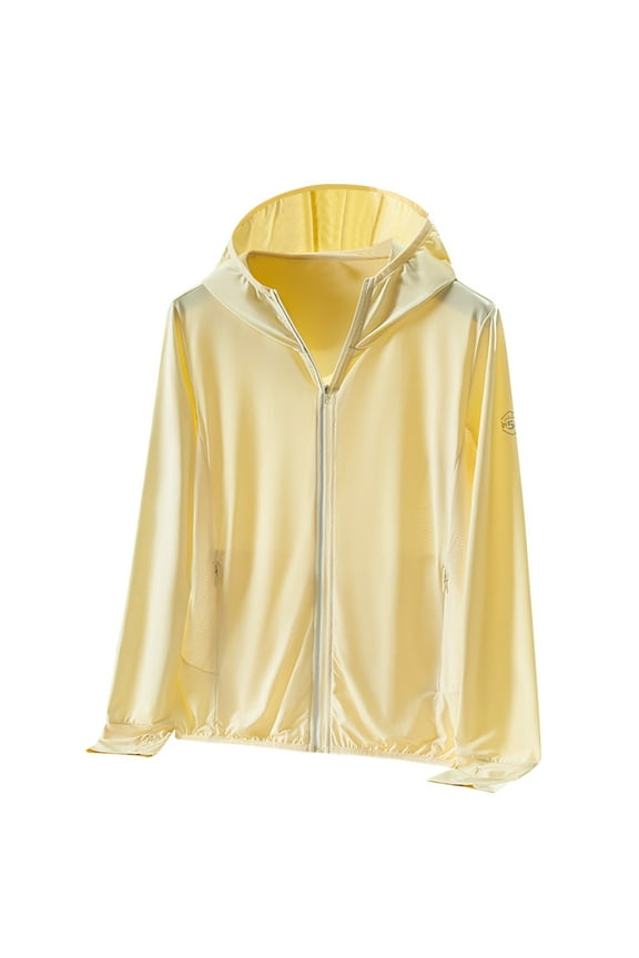 Sun Protection Clothing Women Cooling,Women's Outdoor Sports Wear Women's Cycling Wear Sun Protection Clothing Yellow XXXL
