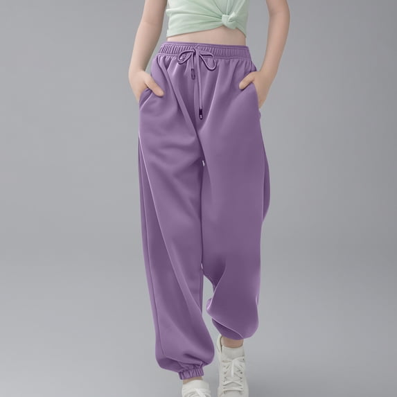 GaThRRgYP Toddler Girl Rib Flare Leggings,Toddler Girls Pants Kids Baby,Children Boys Girls Jogging Bottoms Sports Trousers Long Training Casual Pants Sweatpants Purple 7 Years