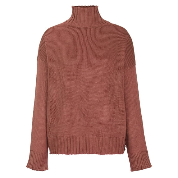GaThRRgYP Tops for Women Trendy,Women's Summer Casual Tops Round Neck,Fashion Women Solid Long Sleeve Pullove Turtleneck Casual Sweater Tops
