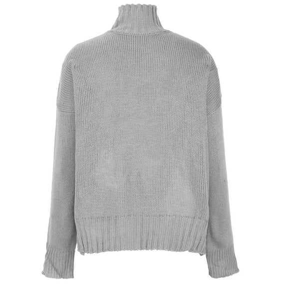Black*Friday Deals Clearance GaThRRgYP Tops for Women Trendy,Womens Tops Dressy Casual,Fashion Women Solid Long Sleeve Pullove Turtleneck Casual Sweater Tops