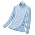 thumbnail image 1 of GaThRRgYP UPF 50+ Women's Quick-Dry Sun Shirt Summer Hiking & Travel,Woman Casual Solid Sports Long Sleeve Zipper Sun-proof High Elastic Coat Blue L, 1 of 7