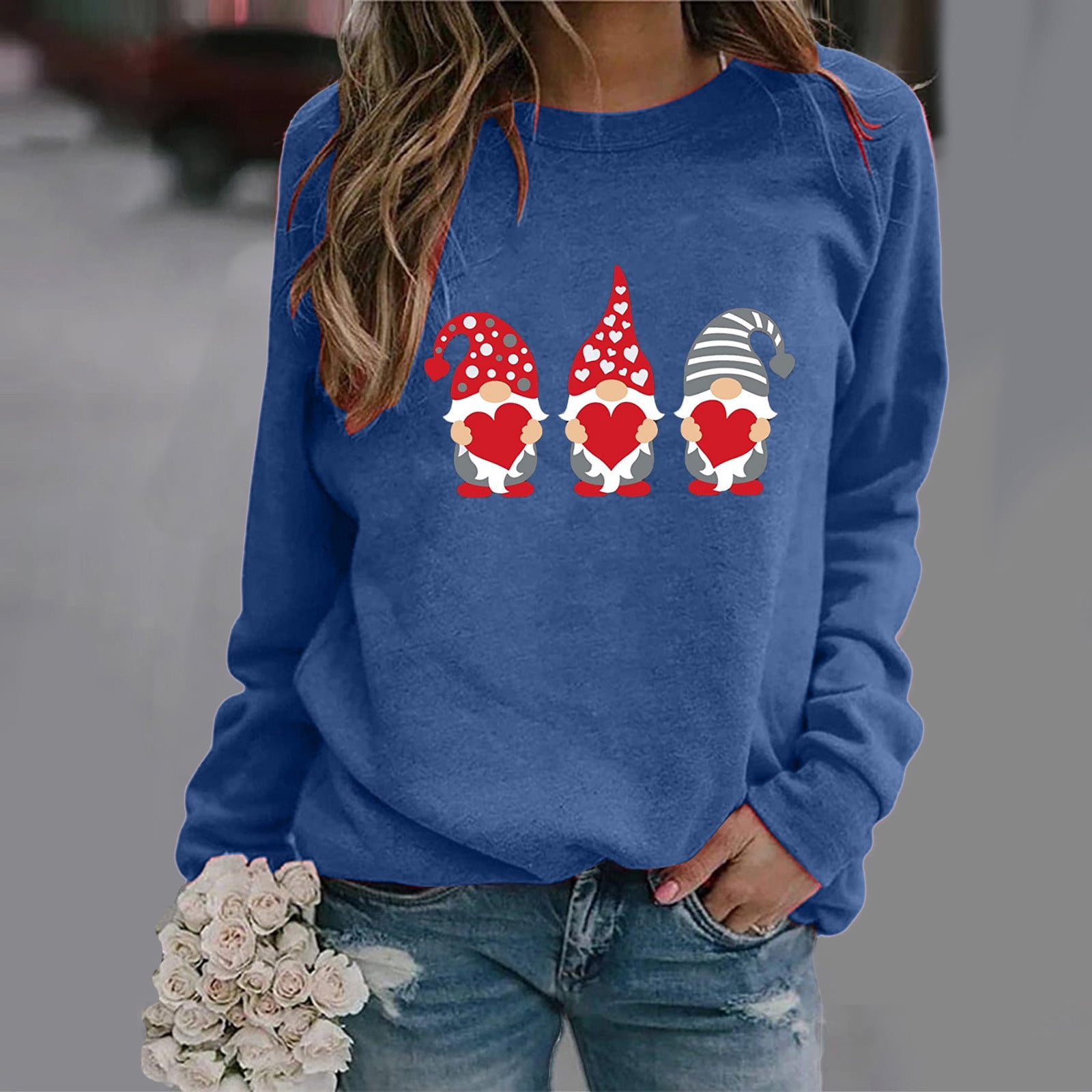 GaThRRgYP Valentine's Day Shirts for Women,Women Casual Long Sleeve