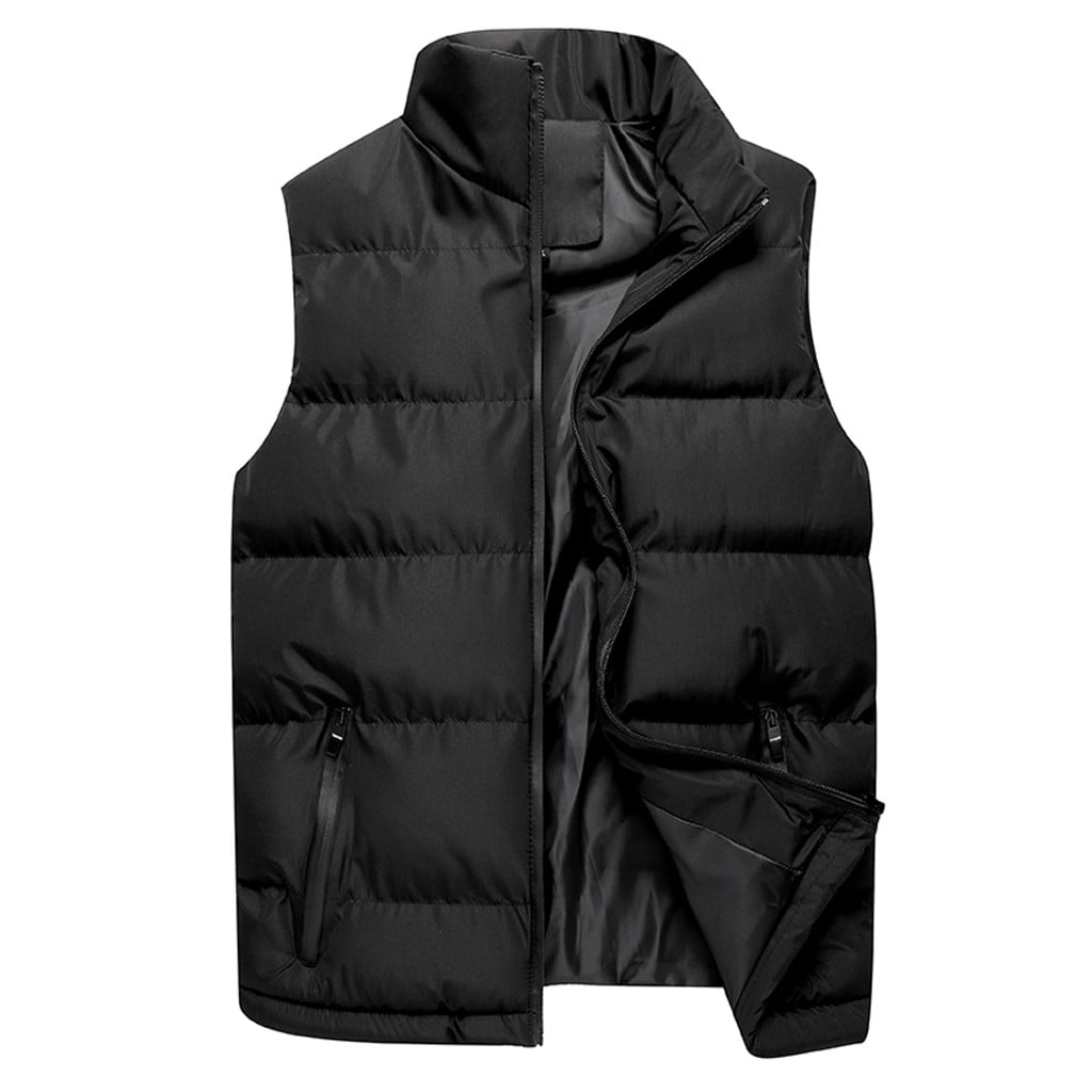 GaThRRgYP Winter Puffer Vest for Men,Men Winter Casual Stand Collar ...