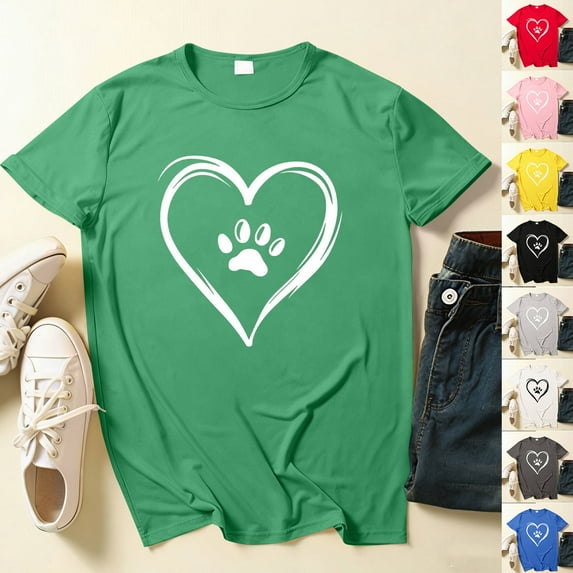 GaThRRgYP Women Blouses Dressy Summer Short Sleeve Shirts,Fashion Women's Short Sleeve Casual Leopard Printed Loose T-shirt Tops Yellow XL