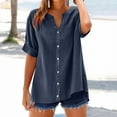 thumbnail image 1 of GaThRRgYP Women's Classic Short Sleeve Top, for Women Women's Casual Short Sleeve Round Neck Summer Loose Tee Shirts Blouse Navy L, 1 of 4