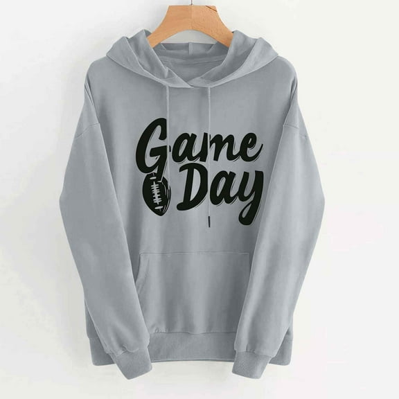 GaThRRgYP Women's Light Sweatshirt Winter Layer,Women's Print Winter Hoodie Pullover Long Sleeved Comfortable Sweatshirt Gray L