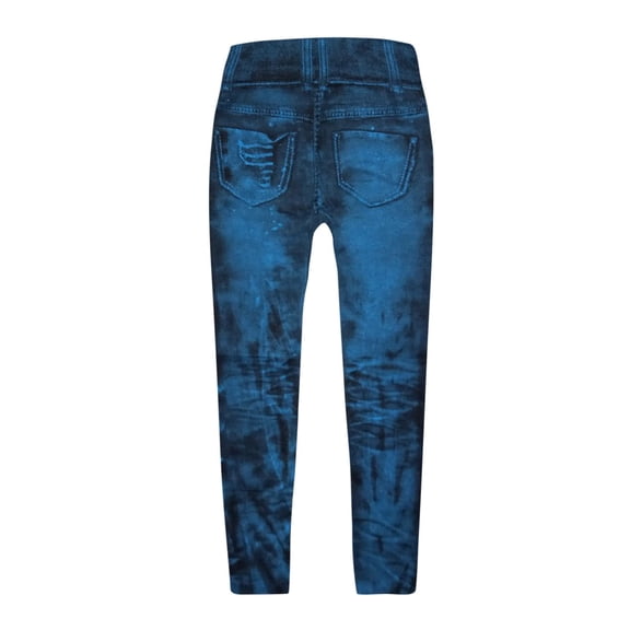 Black*Friday Clearance Items under $5 GaThRRgYP Women's Plus Size Pull On Leggings Jeans,Women Casual Pants Imitation Leggings Super Elastic Ladies Slim Trousers Light Blue XL
