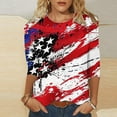 thumbnail image 1 of GaThRRgYP Women's Relaxed Short Sleeve Top,Women's Fashion Tees Casual Crewneck 3/4 Sleeve Loose T Shirt Ladies Blouses Shirts Red XXXXXL, 1 of 5