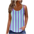 thumbnail image 1 of GaThRRgYP Women's Sleeveless Round Neck Embroidered Top,Summer Tank Tops for Women Clearance,2025 Women's Spring and Summer New Tank Eyelet Embroidery Neck Fashion Print Fashion Top Blouse Blue L, 1 of 6