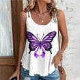 thumbnail image 1 of Black*Friday Deals 2025 Womens Clothes Clearance GaThRRgYP Women's Sleeveless Round Neck Embroidered Top,Tank Tops for Women,2025 Women's Spring and Summer New Tank Neck Print Fashion Top Purple XXXL, 1 of 6