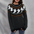 thumbnail image 1 of GaThRRgYP Women's Sweaters for Winter,Women's Round-Neck Halloween Print Recreational Pullover Knitting Sweater Long Sleeve Tops, 1 of 5