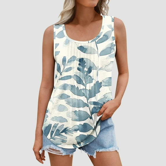 GaThRRgYP Women's Tank Tops Summer Sleeveless Tunic,Summer Women Solid Color Round Neck Sleeveless Casual Tee Tank White XL
