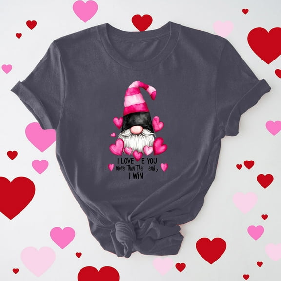 GaThRRgYP Women's Tops Short Sleeve T Shirts Blouse,Womens Plus Size Tops Tunic Short Sleeve Shirts,Women's Casual Round Neck Short-sleeved Christmas Tree Printed T-shirt Top Dark Gray S