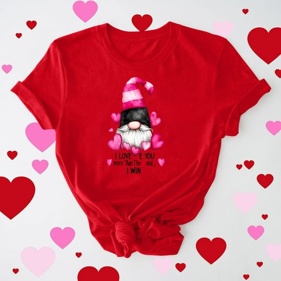 Black*Friday Discounted Items under $5 GaThRRgYP Womens Blouses under $10,Plus Size Tops for Women Dressy,Women's Casual Round Neck Short-sleeved Christmas Tree Printed T-shirt Top Red S