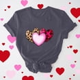 thumbnail image 1 of GaThRRgYP Womens Blouses Plus Size,Women's Casual Round Neck Short-sleeved Christmas Tree Printed T-shirt Top Dark Gray XXL, 1 of 6