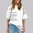 thumbnail image 1 of GaThRRgYP Womens Blouses Short Sleeve,Women's Summer Casual Tops Round Neck,Women's Ladies Fashion Casual Cropped Short Sleeve Printing Loose Shirt Blouse Top White XXL, 1 of 7