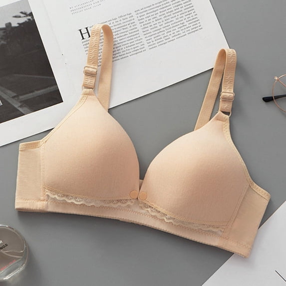 GaThRRgYP Womens Bra No Wire,Women's Lace Strapless Bra with No Steel Rings,No Marks,Gathered Cups,Pregnant Women's Breastfeeding Underwear,Daily Bra