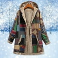 thumbnail image 1 of GaThRRgYP Womens Cardigans Plus Size,Women's Cotton and Linen Printing Hoodies for Women Fall Winter Fleece Jacket Casual Hooded Sweatshirts Thick Lined, 1 of 7
